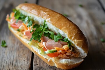 Wall Mural - Vietnamese sandwich known as banh mi