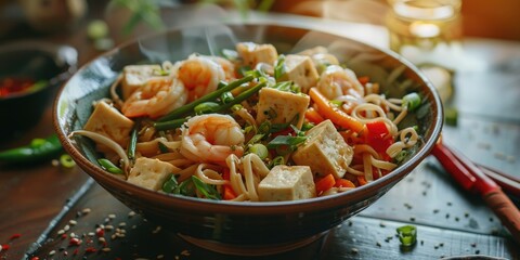 Sticker - Shrimp Tofu and Vegetable Lo Mein