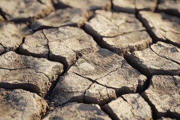 Wall Mural - Dry cracked earth texture  cracked earth