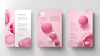 © Ziyan - Brochure template layout, Pink cover design, business annual report, flyer, magazine