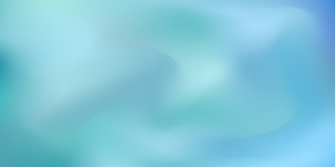 Wall Mural - Light vibrant calm vector wavy turquoise blue and teal green liquid mesh gradient background. Abstract tranquil fluid digital watercolor water landscape for business banner design, clear sky concept