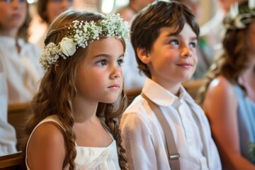 Little children at a wedding ceremony