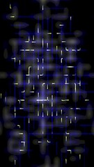Wall Mural - futuristic grid loop with glowing blue and yellow lines on dark background