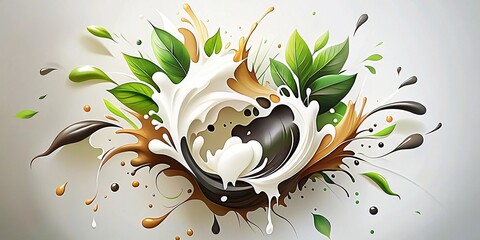 Wall Mural - abstract floral background