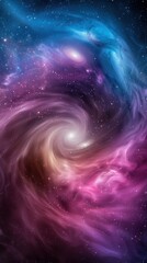 Canvas Print - Cosmic Swirls of Vibrant Nebula