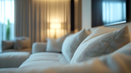Aufkleber - Epmty Room Interior Design Comfortable : Generative AI