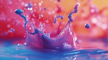 Poster - Abstract color mix  color drops in water  drop of Ink color mix paint falling on water Colorful ink in water : Generative AI