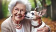 © Mira - Happy Senior with Dog Licking Their Face - Elderly Person Bonding with Pet in Heartwarming Moment