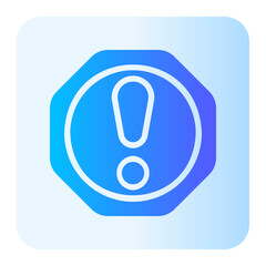 Sticker - Caution Sign gradient icon