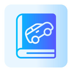 Poster - driving school gradient icon