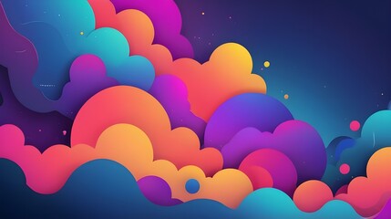 Abstract Cloud Vector Style Background