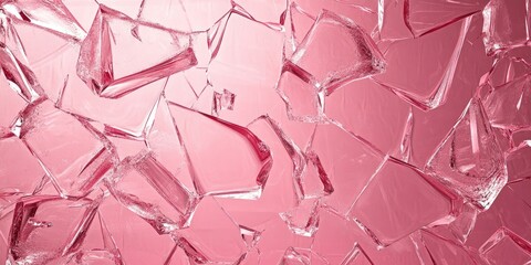 Wall Mural - Abstract Pink Glamorous Background Featuring Shattered Glass Elements