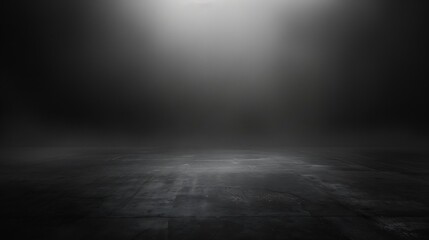 Leinwandbilder - Abstract image of dark room concrete floor Black room or stage background for product placementPanoramic view of the abstract fog White cloudiness mist or smog moves on black backgroun : Generative AI