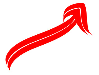 Wall Mural - Bright red arrow sign