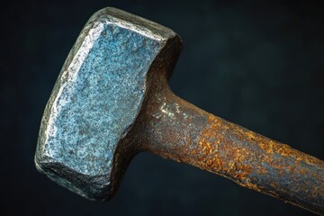 Poster - Close-up of a Rusty Metal Hammer Head