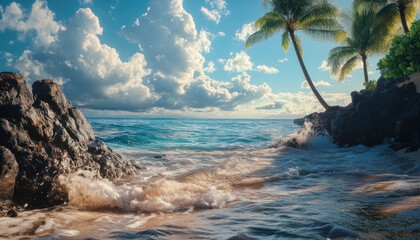 Wall Mural - Maui, Hawaii, tropical island, paradise, ocean, vacation photo, typical place