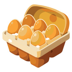 Wall Mural - Egg in bucket vector illustration