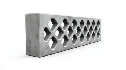 Wall Mural - A gray concrete block with a diamond pattern on it