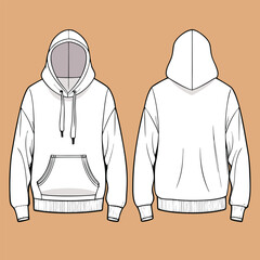 Hoodie jacket Vector illustration isolated on a white background