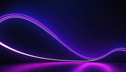 Neon colour purple and blue lines on black background. Creative abstract wallpaper 564