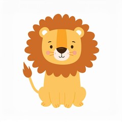 lion illustration isolated on white