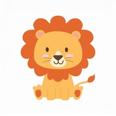 lion illustration isolated on white