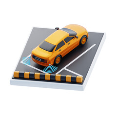 3D Automotive Sensors. 3D Icon