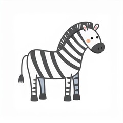 Wall Mural - zebra illustration isolated on white