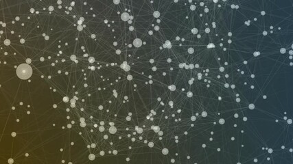 Poster - Animation of network of connections and globe over dark background