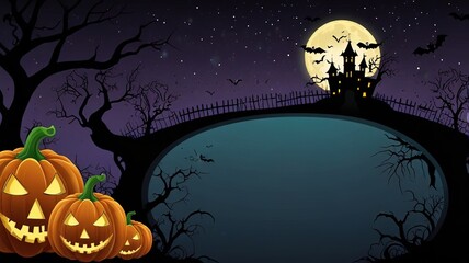 Halloween element and background template illustration