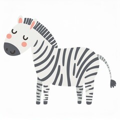 Sticker - zebra illustration isolated on white