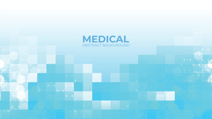 Wall Mural - abstract blue medical background