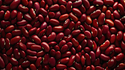 Red kidney beans, macro, filling the frame. Graphic banner