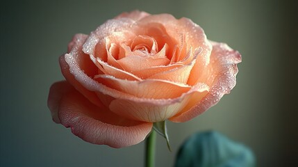 Poster - A Dewy Peach Rose