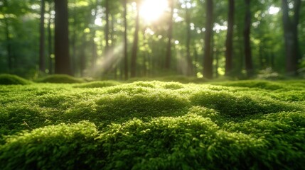 Wall Mural - Sunlight Through Forest Canopy