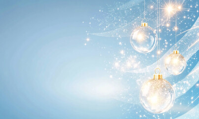 Wall Mural - christmas background with balls-generative ai