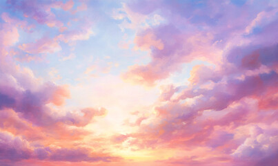 Wall Mural - sunset sky background-generative ai