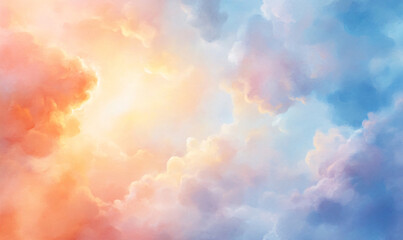 Wall Mural - sky and clouds background-generative ai