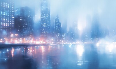 Wall Mural - dim cityscape-generative ai