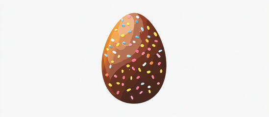 Golden Chocolate Easter Egg With Sprinkles Isolated Png