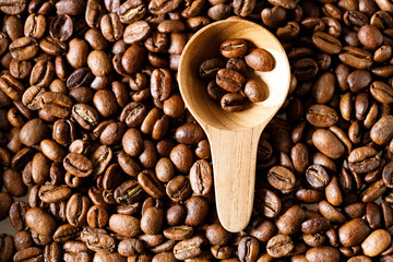 Aromatic flavorful Roasted Specialty Coffee Beans Background