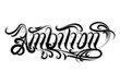 © Anton blez - AMBITION hand lettering tattoo style design