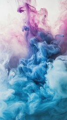 Wall Mural - a swirling blend of blue and purple hues forms a dynamic texture, creating an ethereal, smoky appear