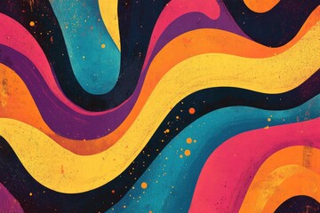 Vibrant and appealing retro style background illustration suitable for various design projects