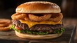 © SC-7 - Savory Cheeseburger Known as the Onion Ring Cowboy Burger