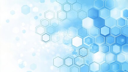 Poster - Abstract Blue Hexagon Geometric Background Pattern