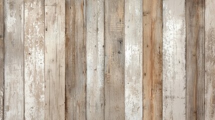 Poster - Rustic Whitewashed Wood Plank Texture Background