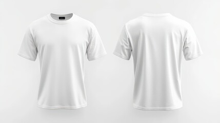 Blank White T Shirt Mockup Front and Back View