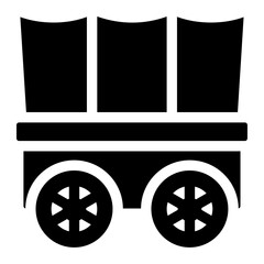 Sticker - wagon cart icon 