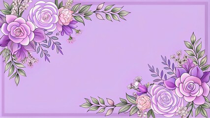 Sticker - flowers frame